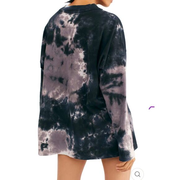 We The Free by Free People Tie Dye Pullover Top Size M – Oversized Cozy Tee - Picture 2 of 8
